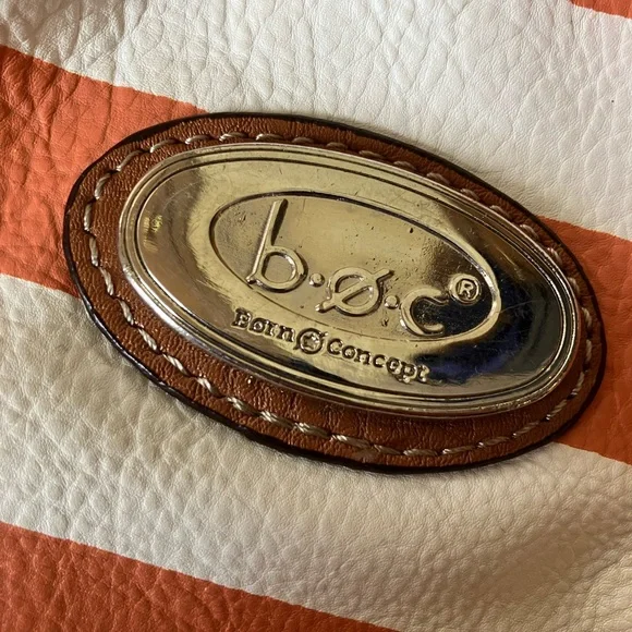 Born Concept Striped Brown and Orange Women's Bag - Picture 2 of 8